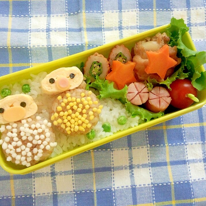 簡単キャラ弁☆Ｄ－ピピコのお弁当♪